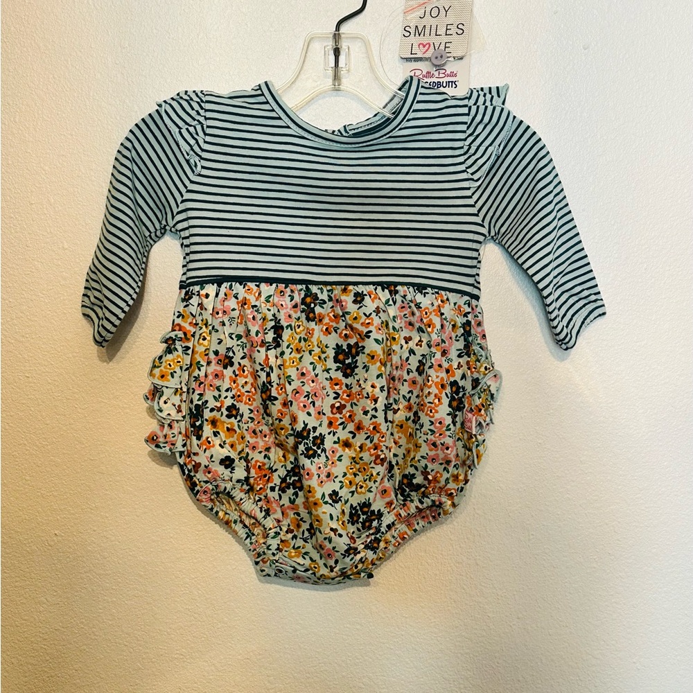 Rubble Butts Vintage Garden Bubble Romper 0-3M NWT